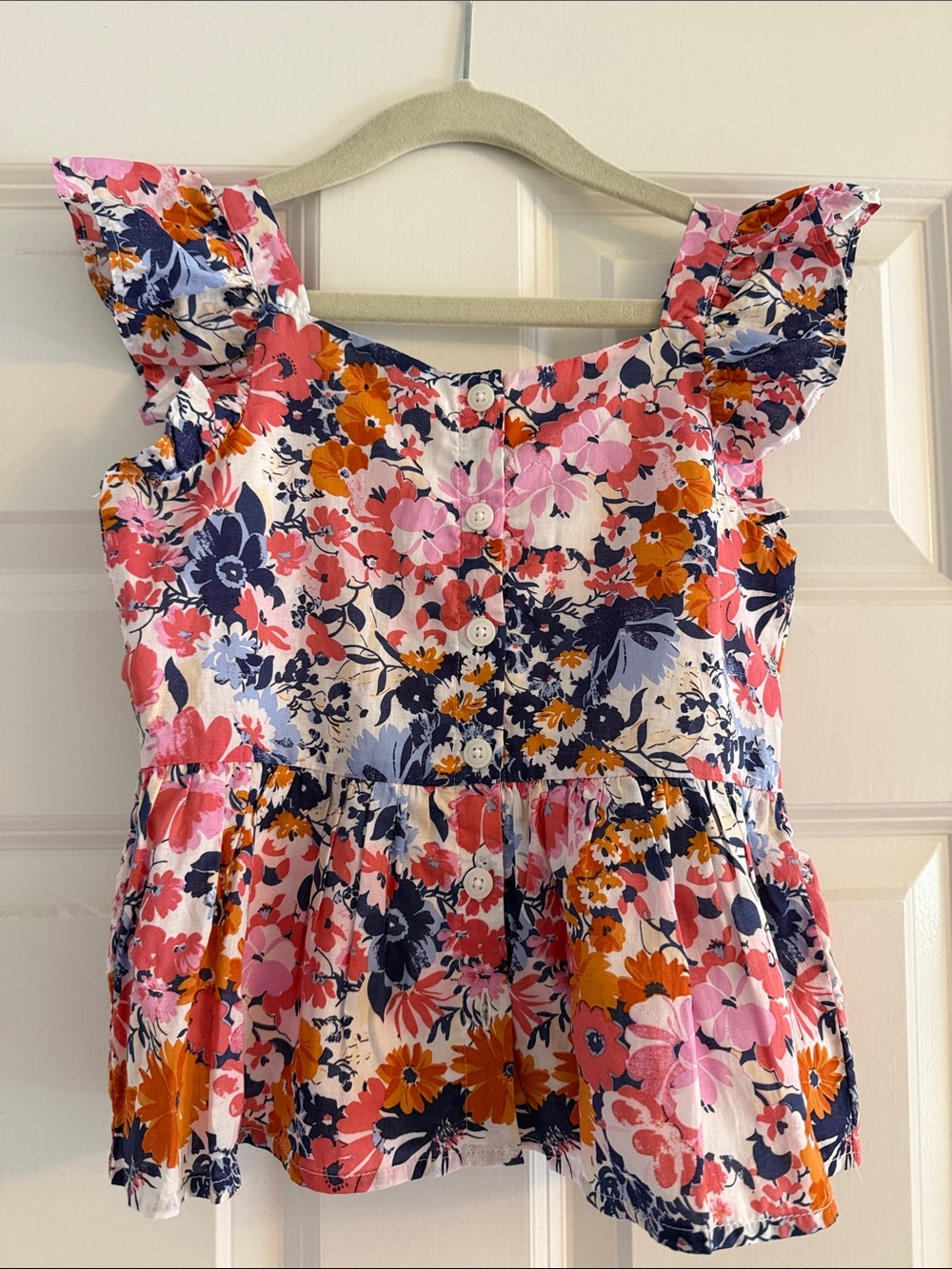 Janie and Jack Floral Peplum Top Size 8